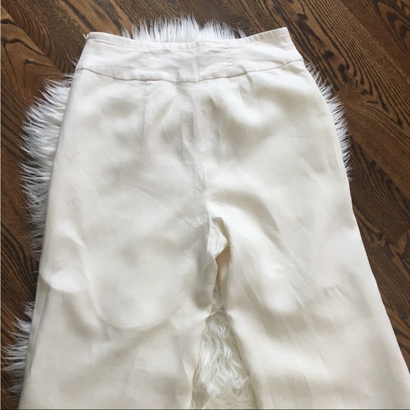 EUC Nine West  wide leg linen white sailor trousers size 10 - Picture 6 of 8